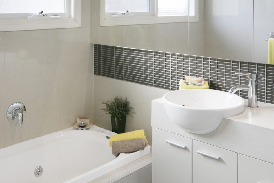 sparkling clean bathroom