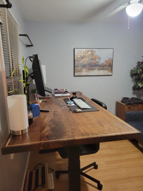 clean home office view of desk