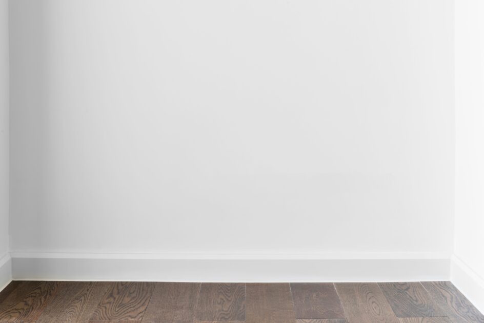 example of clean white baseboard after deep clean